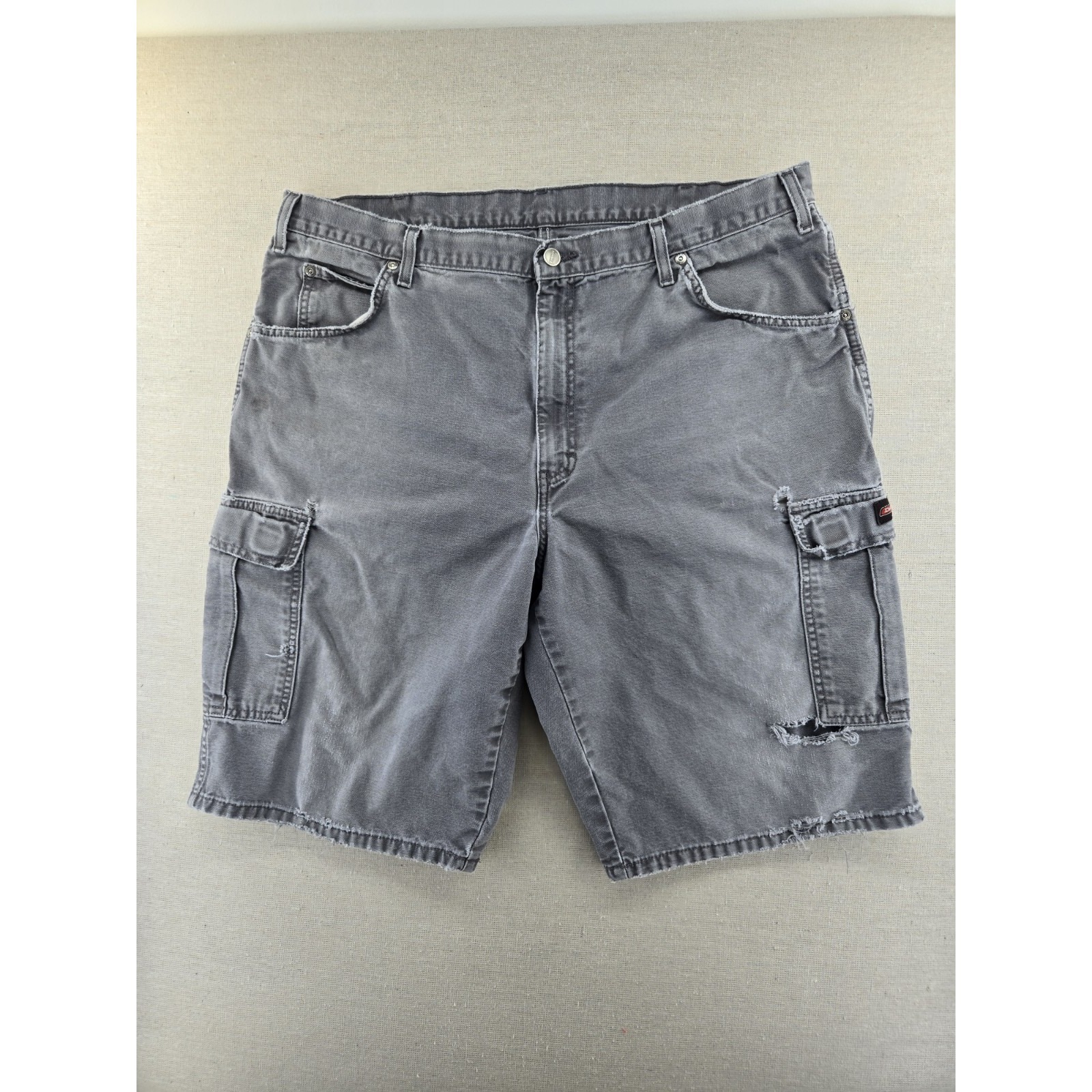 Dickies Canvas Cargo Shorts Men's 40 Fits 39" Gray Baggy Skater Y2k Y2k